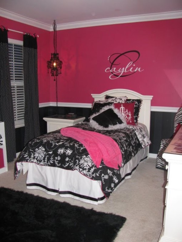 Black Teen Girl Bedroom Ideas for Pink