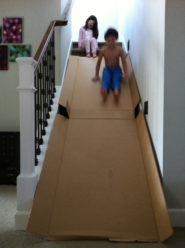 DIY Entertaining Kids’ Cardboard Slide At Home | Kidsomania