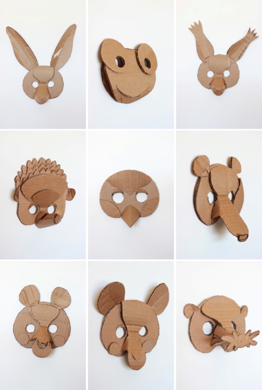 Funny DIY 3D Animal Masks Kidsomania