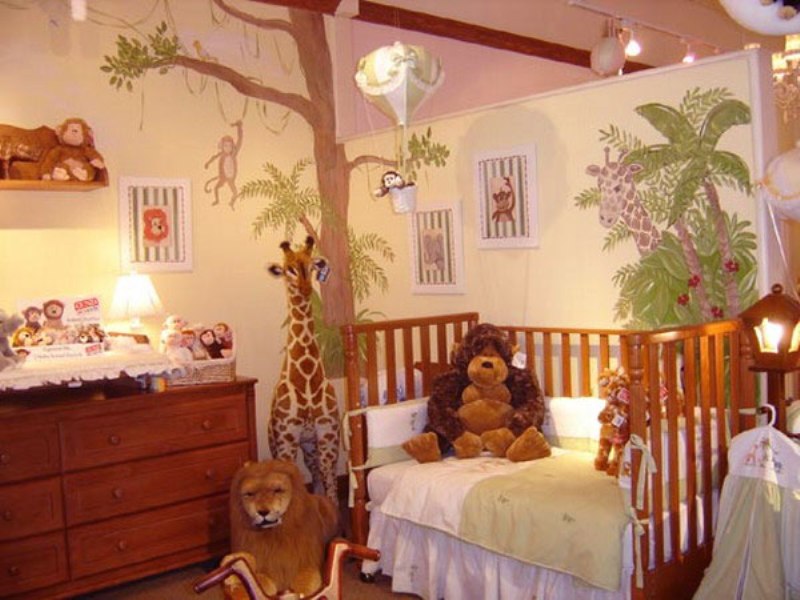 jungle themed theme idea bedroom nursery decor safari kidsomania toddler children decoration animal bedrooms boys cool rooms child animals modern