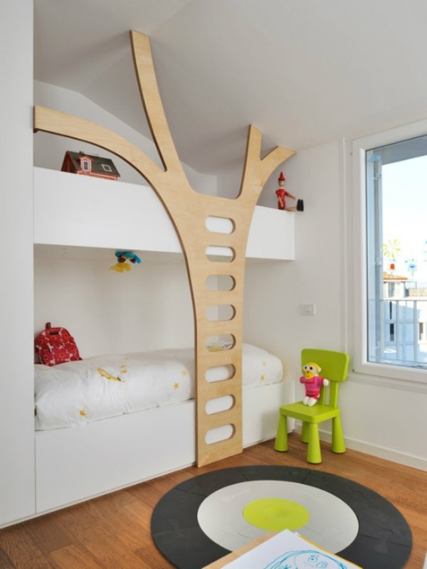 Bunk Bed with Tree