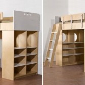 Loft Bed with Desk and Storage Cabinets â€“ Dumbo Loft Bed from ...