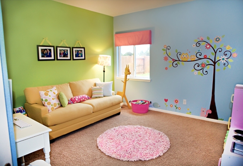 Creatice Playroom Color Schemes Ideas for Small Space