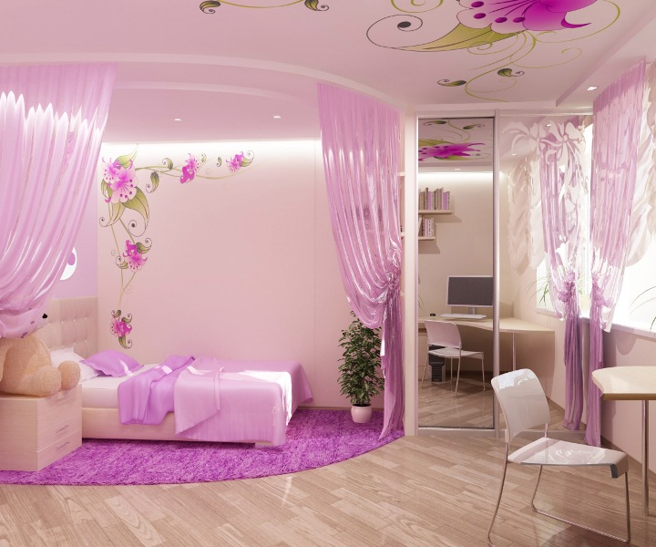 ... pink bedroom curtain design together with pink bedroom ideas related