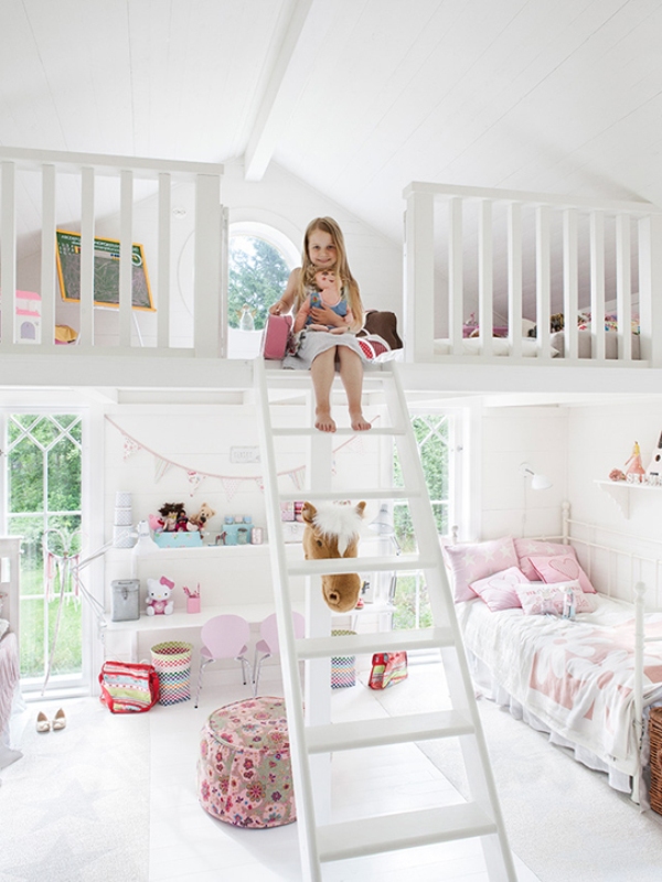 Romantic Light Pink Room Design For Two Sisters | Kidsomania