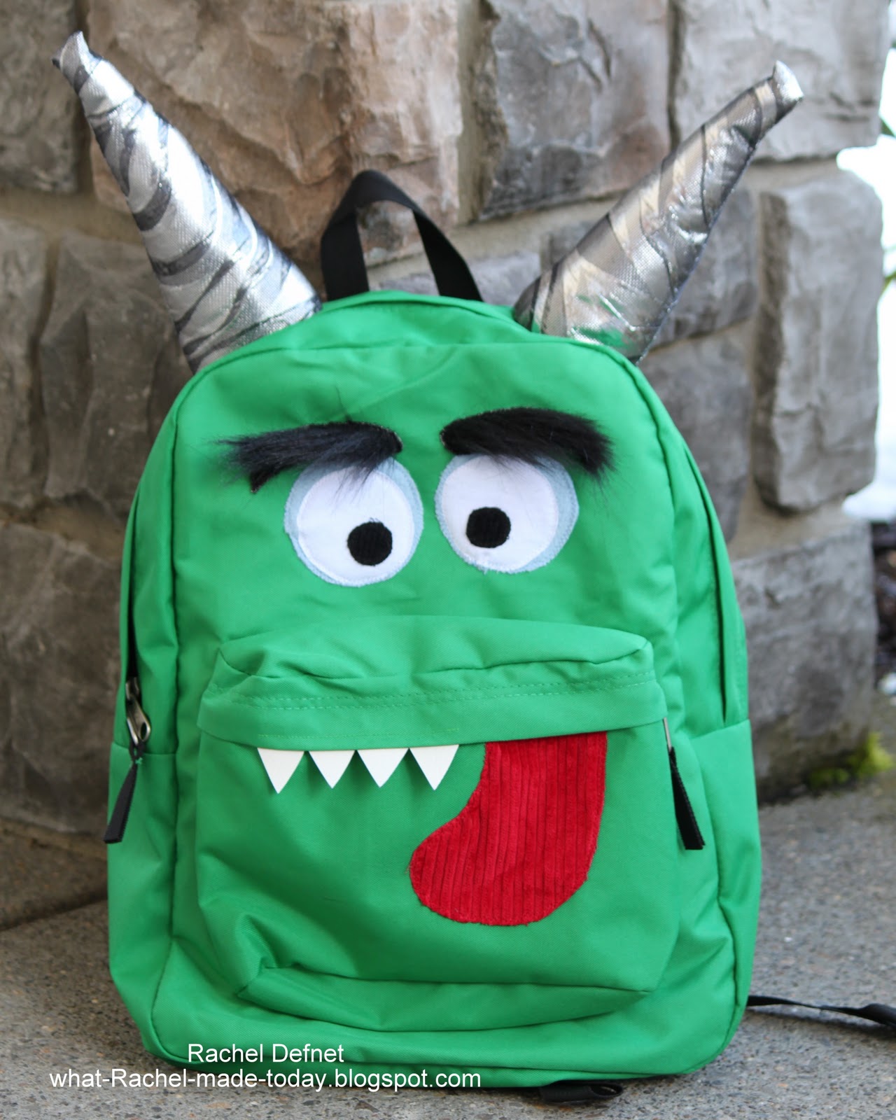 DIY Monster Backpack (via what-rachel-made-today )