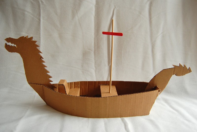 creative chronicles of narnia inspired diy cardboard boats