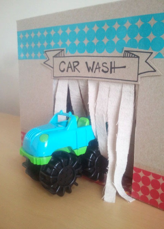 Awesome DIY Kids Cardboard Car Wash | Kidsomania