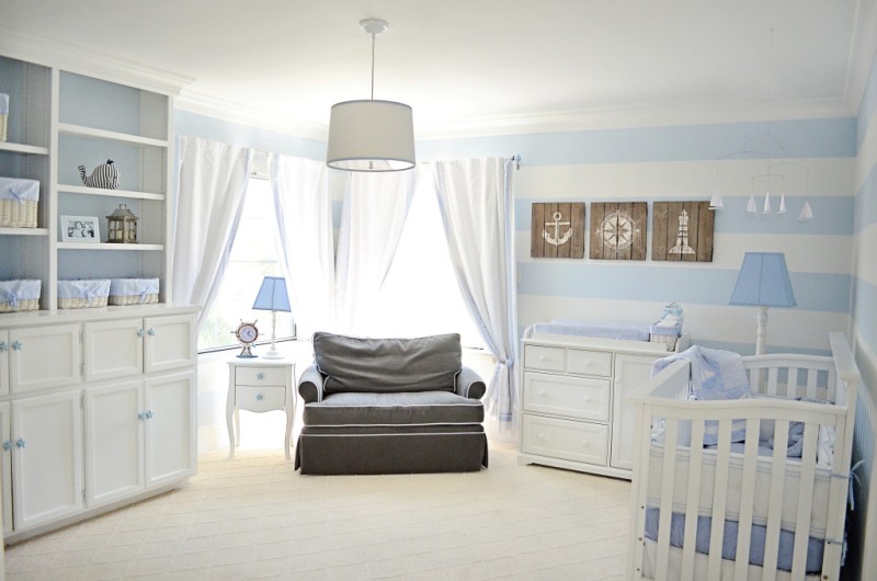 light blue baby girl nursery