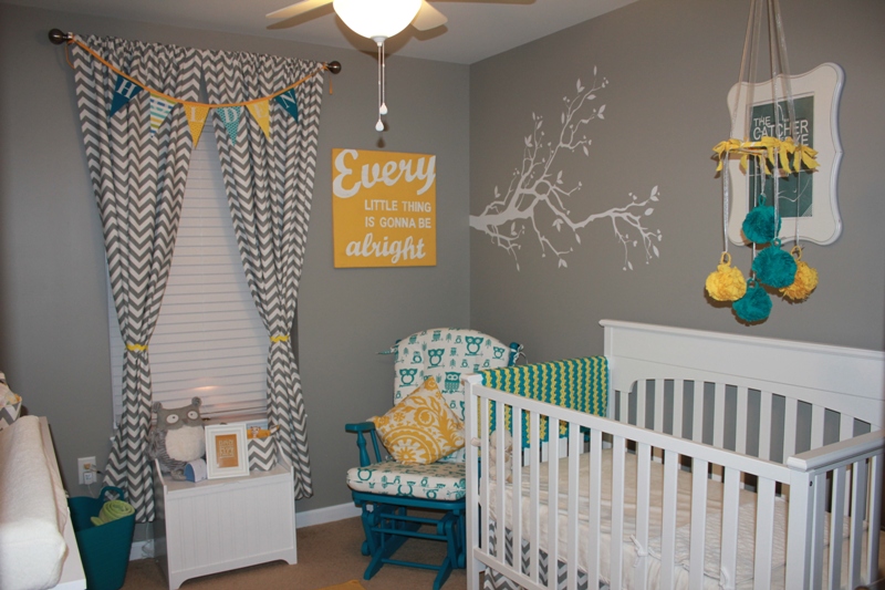 Yellow And White Curtains For Nursery 