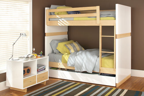 Twin over Twin Bunk Bed To Organize Bedroom for Two Kids  Kidsomania