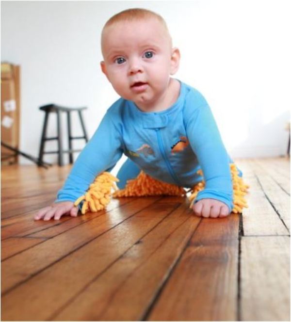 Unbelievable Baby Mop To Keep the Floors Clean | Kidsomania